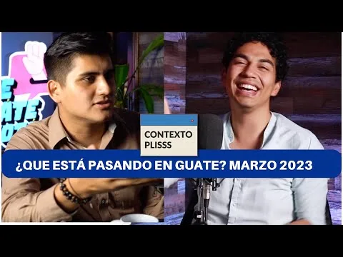Presentadores de Contexto Plis debatiendo actualidad guatemalteca.