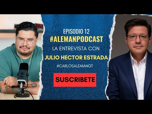 Julio Héctor Estrada en la grabación de Alemán Podcast en Estudio Avance